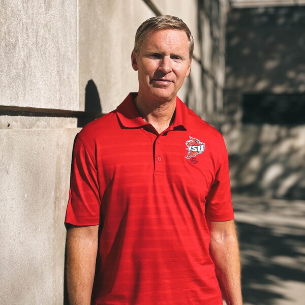 Champion® Punching Cy Cardinal Tonal Striped Polo